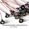 5Pcs OO / HO Scale Street Light Model Wall Lamp Posts Led Ceiling Lamps Black Railway Train Garden Playground Painted Lights 5
