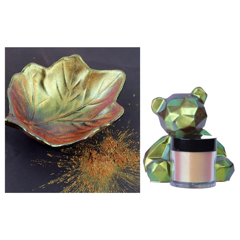 New Color Changing Pigment Natural Pearl Powder High-Brightness Glitter Discolor DIY Epoxy Resin Dye Nail Makeup Pigment Filler