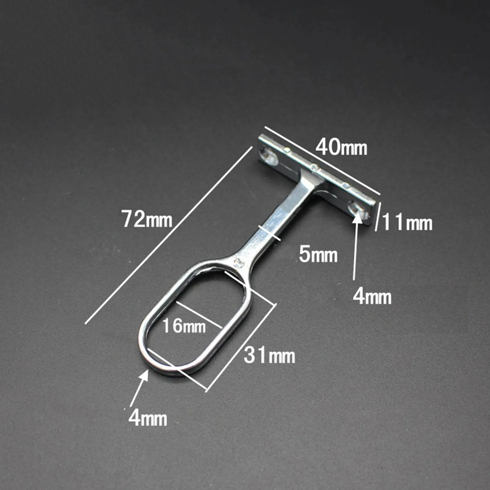 Description Picture 4 of item6pcs 16mm Steel Closet Rod End Supports Wardrobe Cabinet Clothes Through Flange Seat Pipe Fittings Clothes Rod Curtain Tube Seat