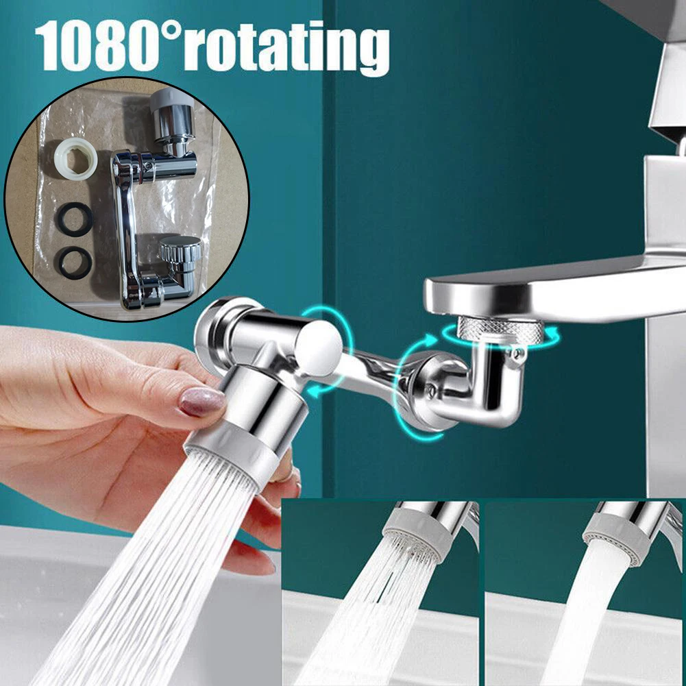 Universal 1080° Rotatable Faucet Aerator Extender Bathroom Washbasin
