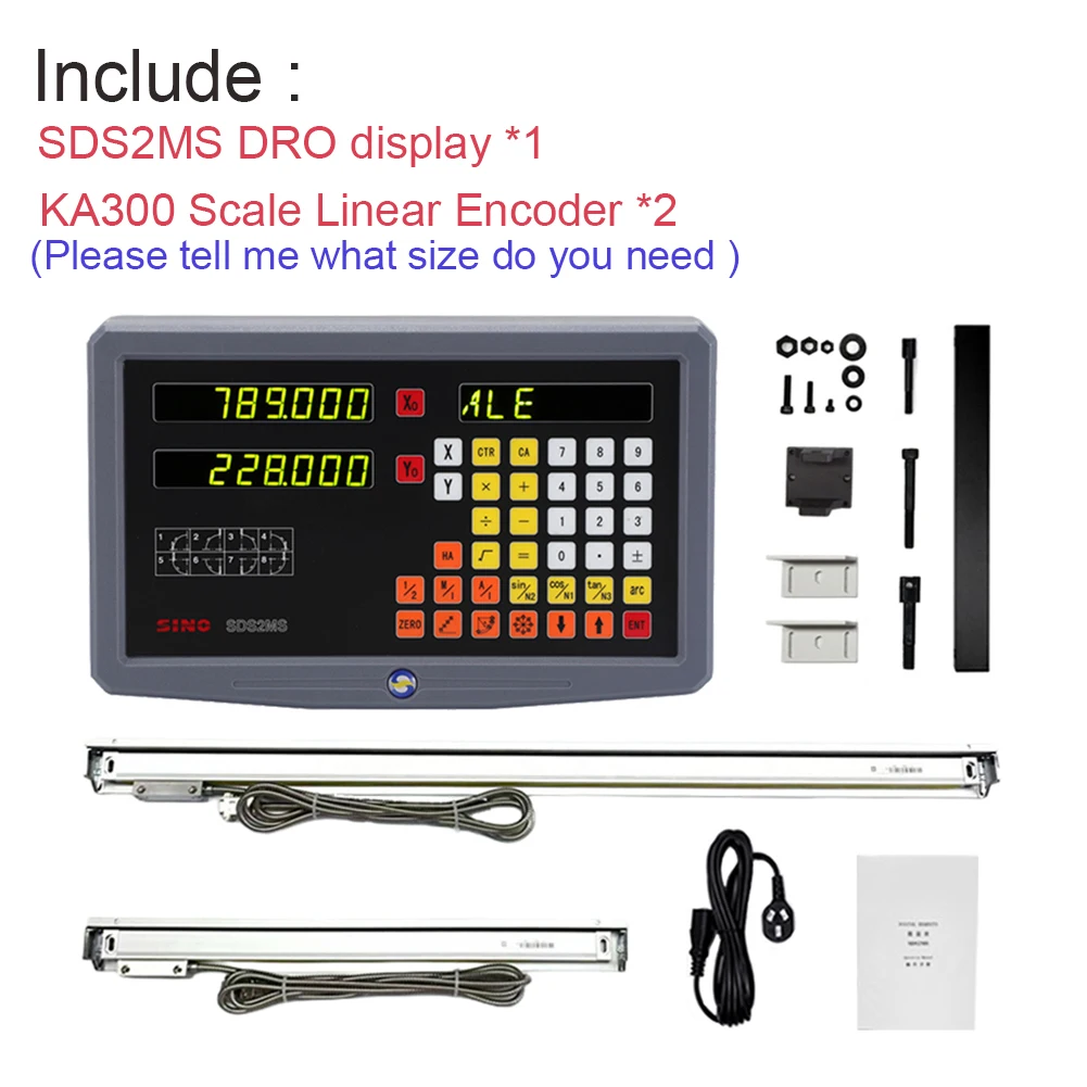 

SINO 2/3 Axis DRO Set Digital Readout Display for Scale Linear Encoder Grating Ruler Milling Machine