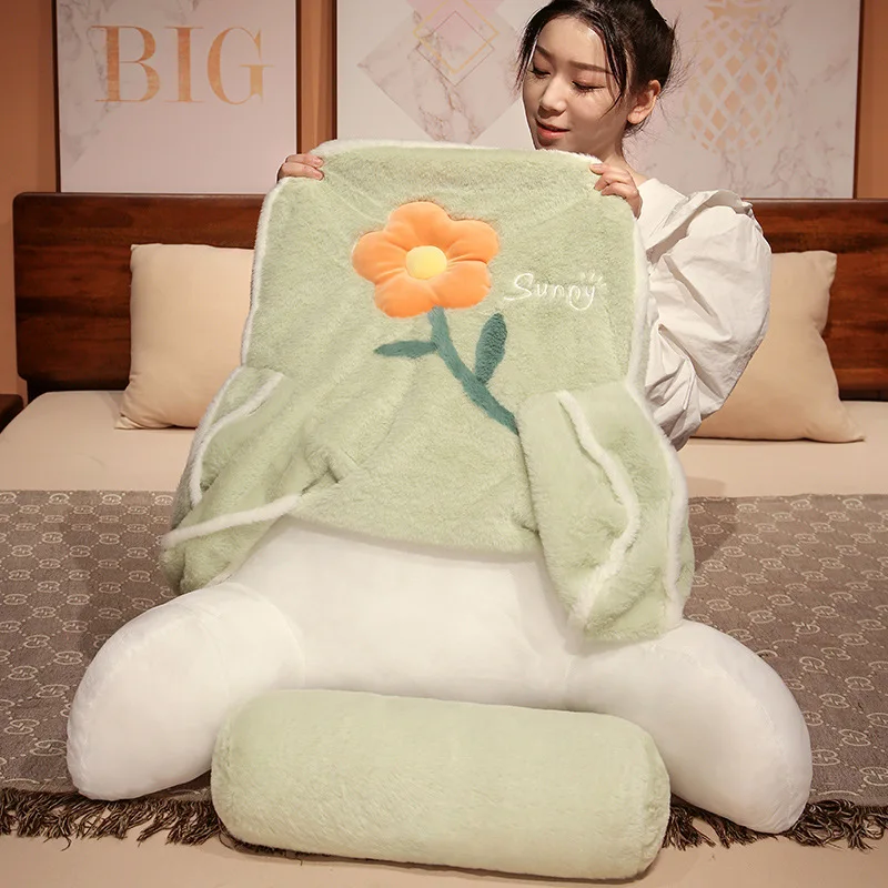 Flower Bed Rest Reading Pillow with Arm Rests and Neck Roll Pillow For Girls Armrest Pillows for Reading Watching TV in Sofa AliExpress 26