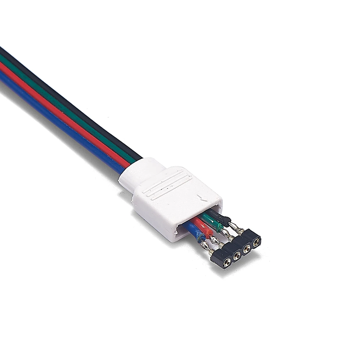 4핀 RGB LED 스트립 연장 커넥터 10mm LED 테이프 커넥터 케이블 5050 3528 RGB LED 스트립 조명용 전선