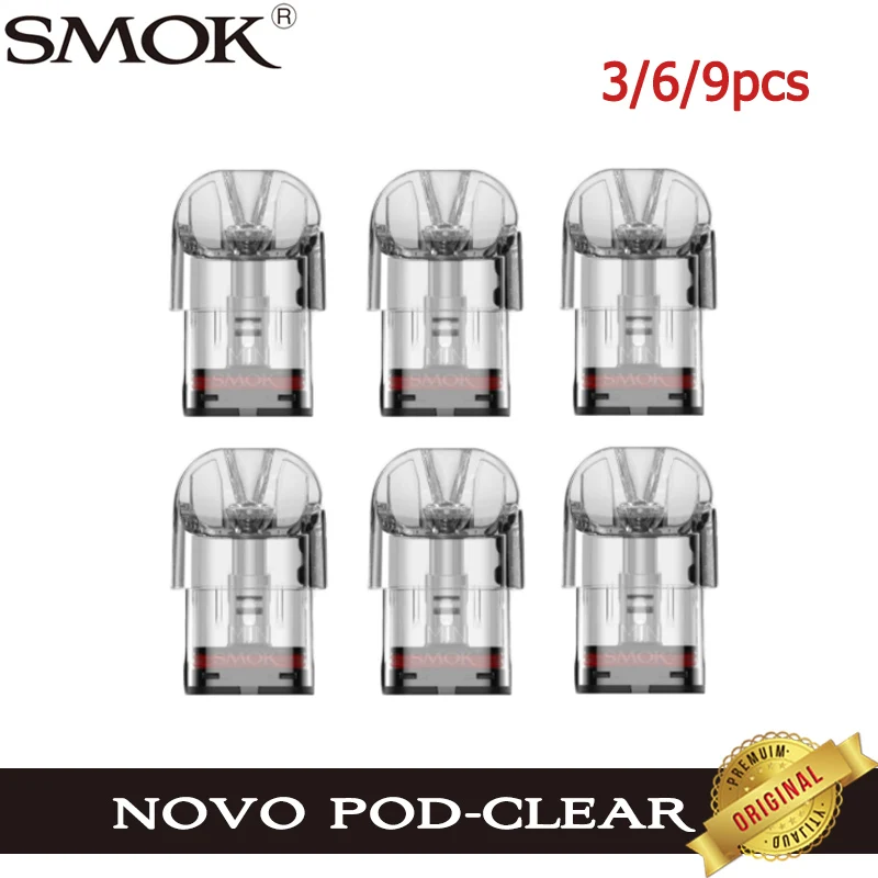 3/6/9pcs SMOK NOVO Pod Clear Cartridge 3ML Mesh 0.6/0.8/1.0ohm Coil For Novo 2 2X  2S  2C / Propod GT / Novo Pro