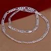 wholesale Noble Mens 6MM flat Cuban chain 925 Sterling silver Necklace Fashion Jewelry for women men solid party wedding gift 4