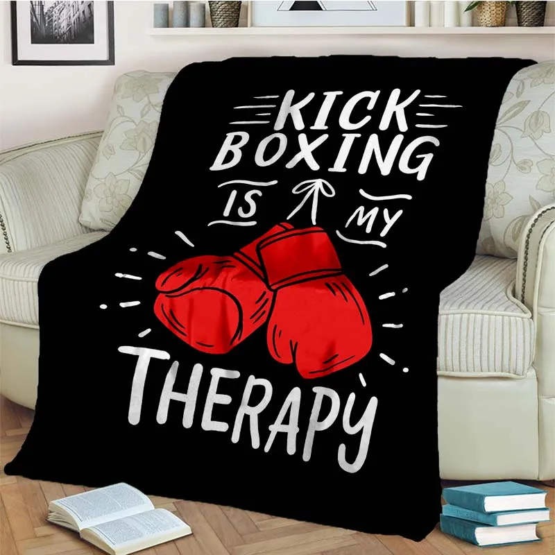 

Boxing Gloves Boxer Patterned Flannel Blanket，Suitable For Adults At Home，Picnic，Travel，Multi-purpose Blanket For All Season