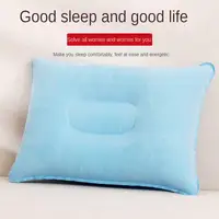 Portable Ultralight Inflatable PVC Nylon Air Pillows Camping Sleep Cushion Travel Hiking Beach Car Plane Head Rest Camp Gears 1