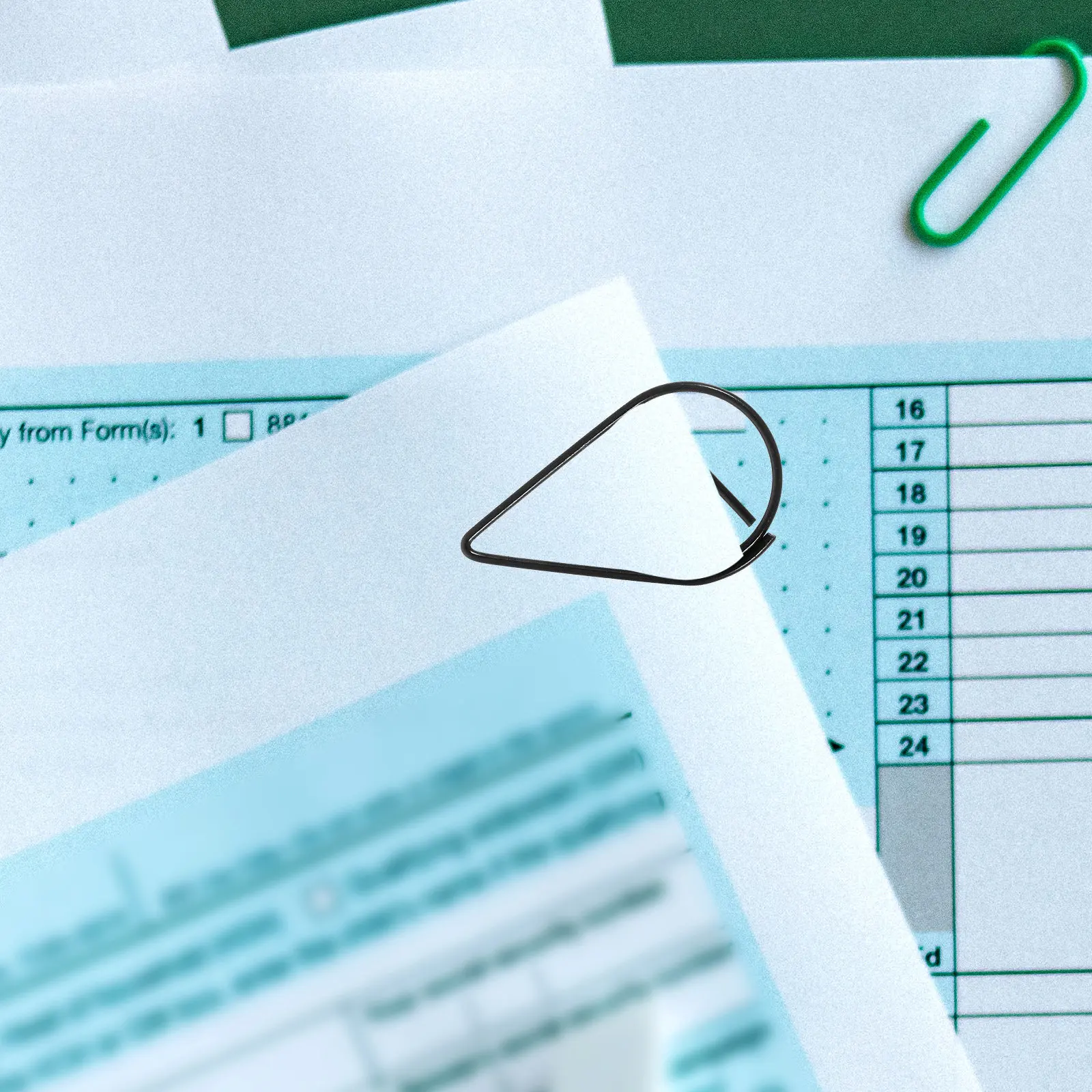 100Pcs 드롭 모양 금속 종이 클립 노트북 달력 스크랩북 인사말용 귀여운 장 작은 사무실 문서 클립