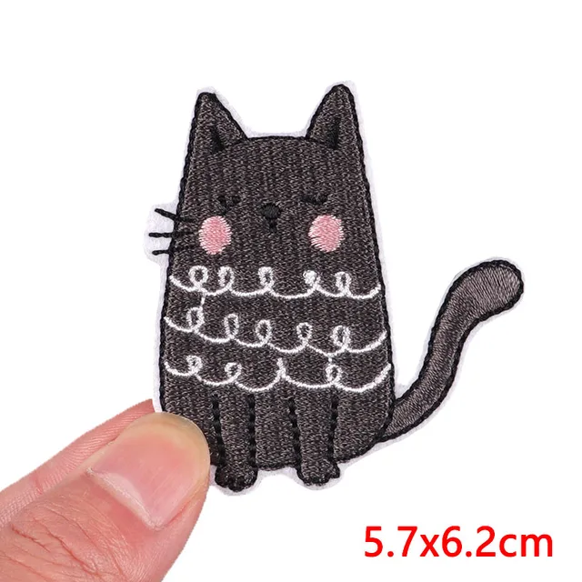 10 Parches De Bordado De Gato Negro - Para Coser, Planchar O Pegar - Incluye Pegatinas Autoadhesivas, Ideal Para Ropa Y Mochilas