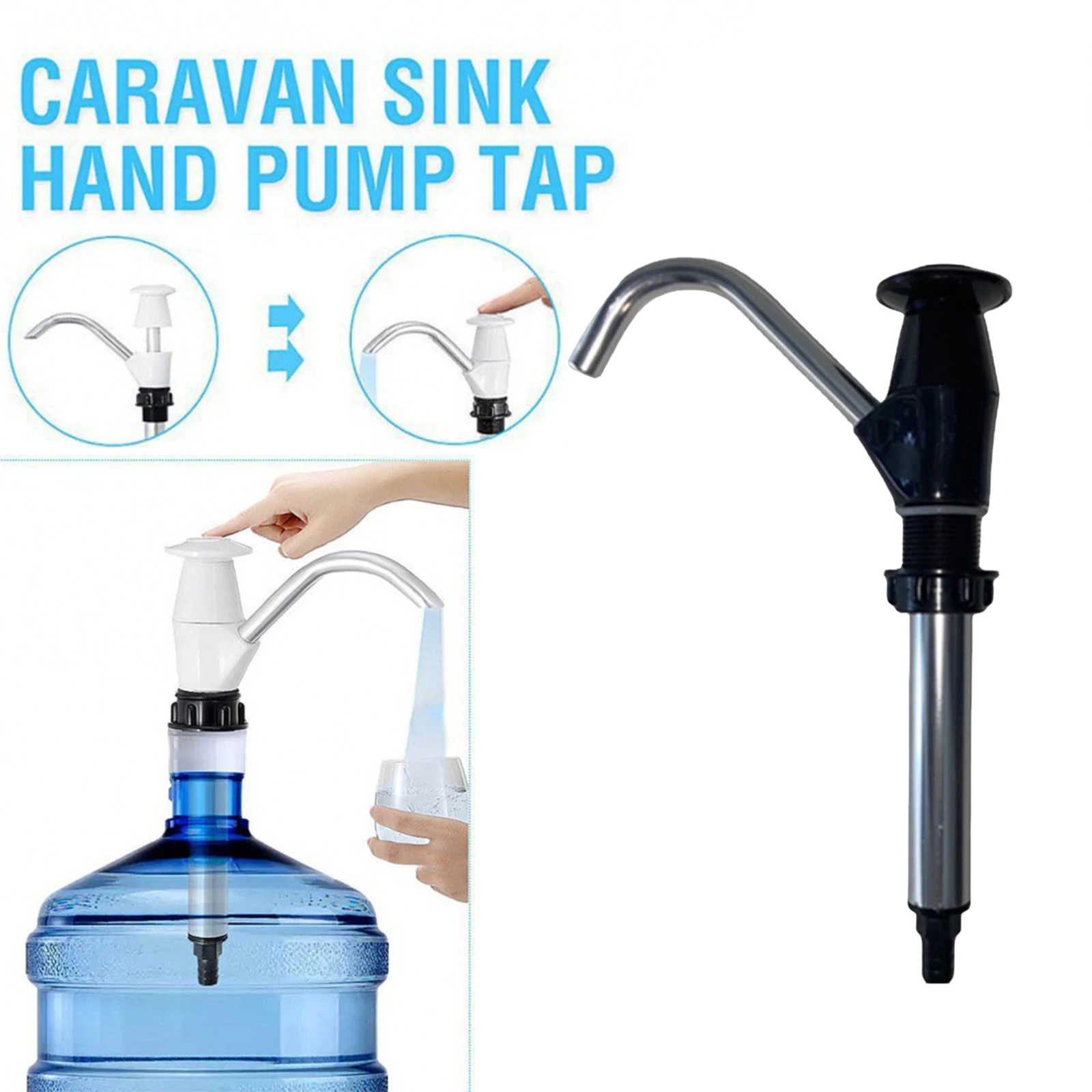 Bottled Dispenser Outdoor Barbecue Manual Water Faucet Water Pump Manual Pump Camper Trailer Motorhome Vehicles