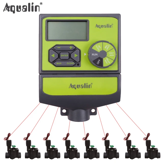 8 Stations Garden Automatic Irrigation DC 3V Input Controller Water Timer Watering System Used with 9-12 V DC Valve  #10467 1