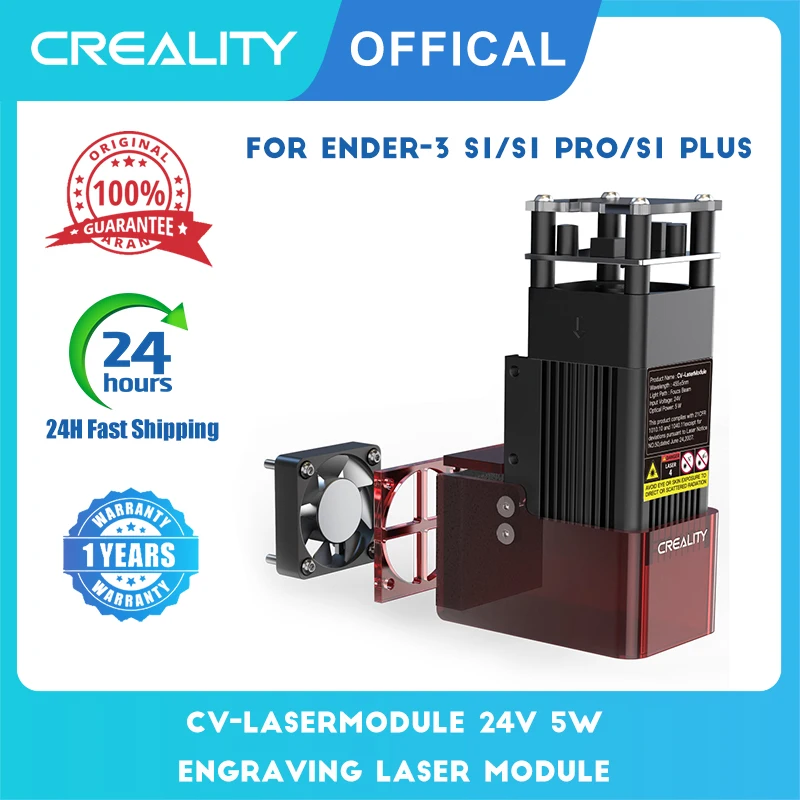 

CREALITY CV-LaserModule 24V 5W Engraving Laser Module Original 3D Parts for Ender 3 S1 Ender 3 S1 Pro Ender 3 S1 Plus 3D Printer