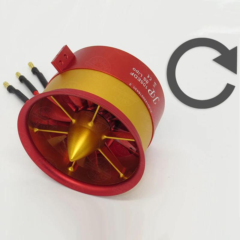 

JP Hobby 105mm Clockwise Rotation Aluminum Alloy EDF With 8S Brushless Motor
