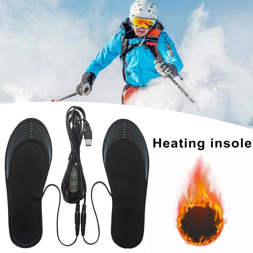 Heated Shoe Insoles Usb Rechargeable Temperature Control for Adults