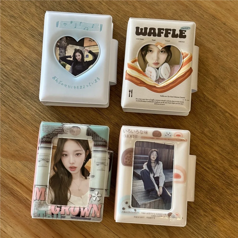 Cute Japanese Style Card Album PVC Mini Idol Card Collect Book with 16 Internal Pages 3 Inch Collectible Card Album Gift