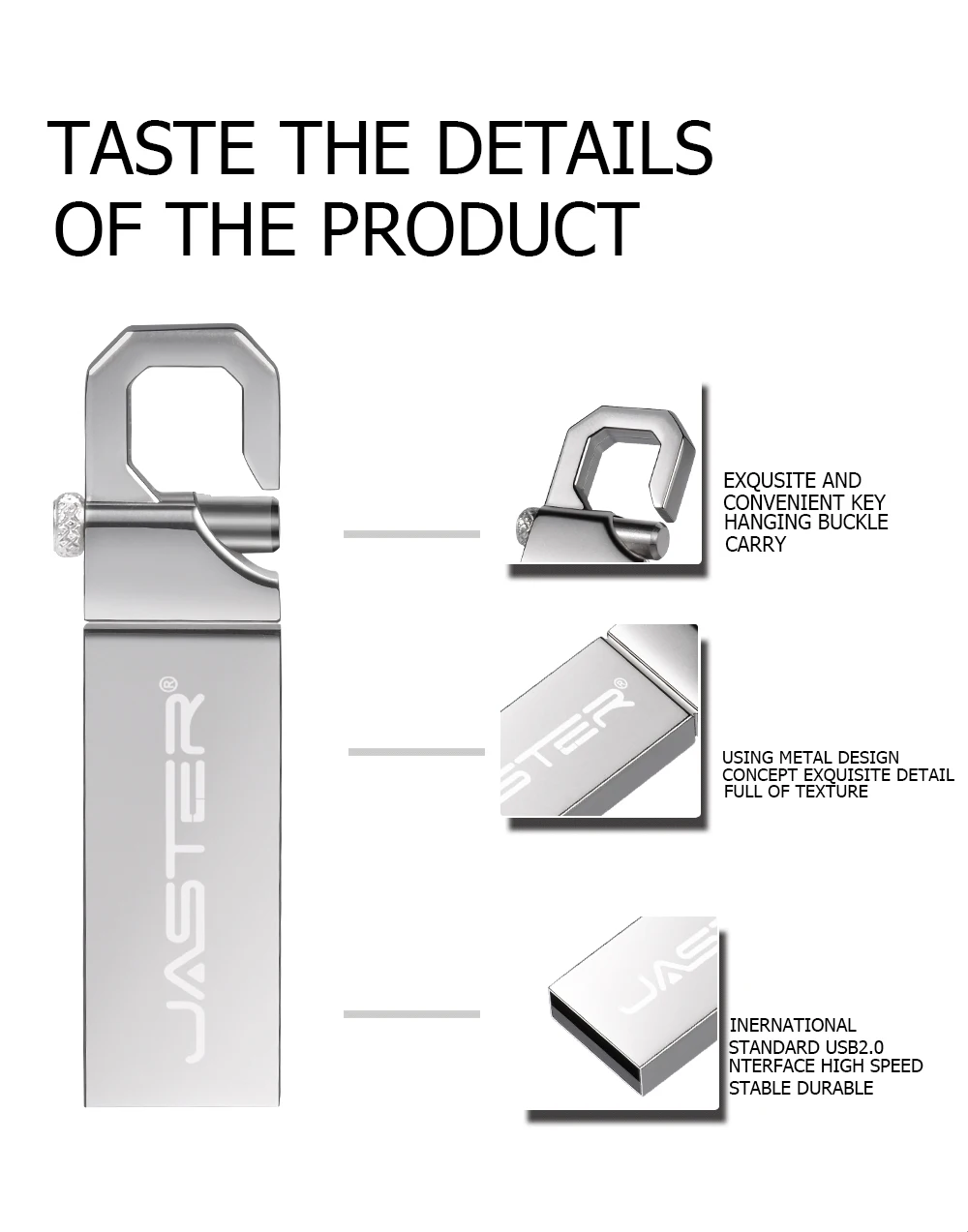 High Speed Metal USB 3.0 Flash Drive 64GB Custom LOGO USB Stick 32GB Pen Drive Rectangular 16GB Memory Stick External Storage