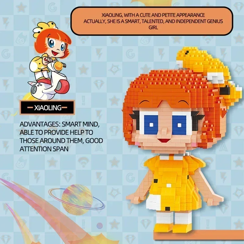 Classic Cartoon Character Model BALODY Astro Boy Building Blocks Micro Particles Bricks Educational Assembly Toys Birthday Gifts
