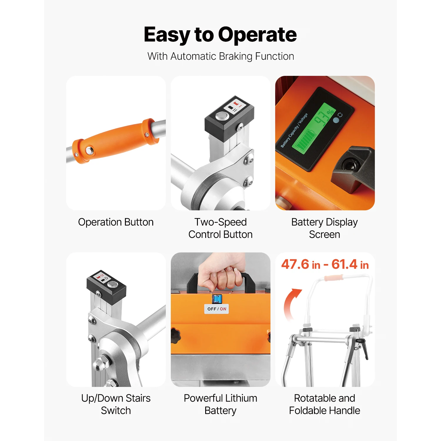 Electric Stair Climbing Dolly Hand Truck for Warehouse Moving
