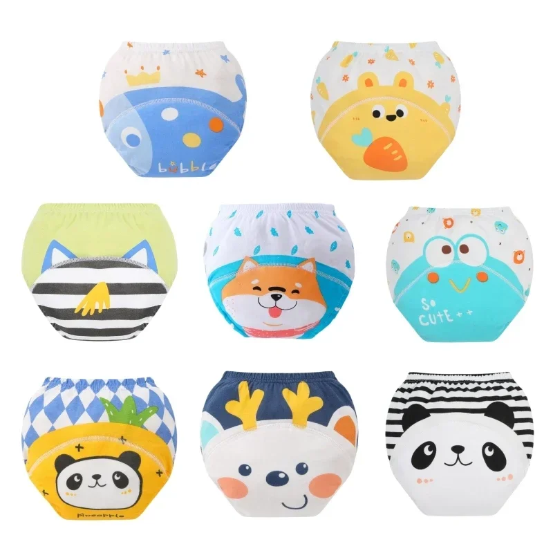 

8PC Diapers Panties Baby Potty Training Pants Children's Cotton Urine-proof Underwear Abstain From Diaper Shorts