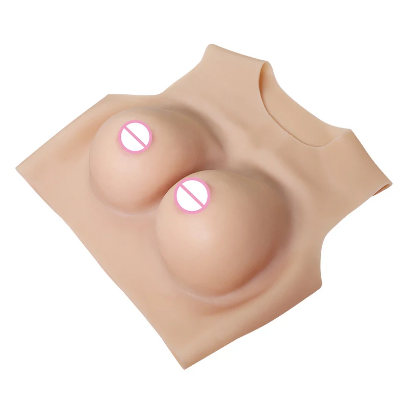 Fake Chest False Silicone Breast Enlargement Artificial Big Tits Round Neck B/C/E/F Cup Boobs Forms Crossdresser Sexy Toys Women