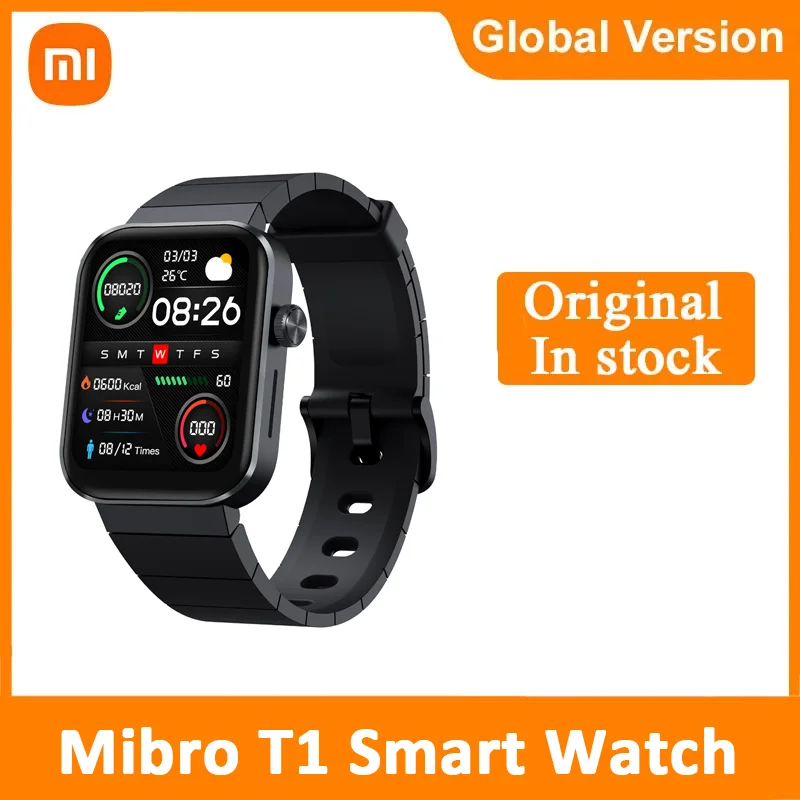 

Global Version Mibro T1 SmartwatchBluetooth Calling 1.6Inch AMOLED HD Screen Sport 2ATM Waterproof Men Women Smart Watch