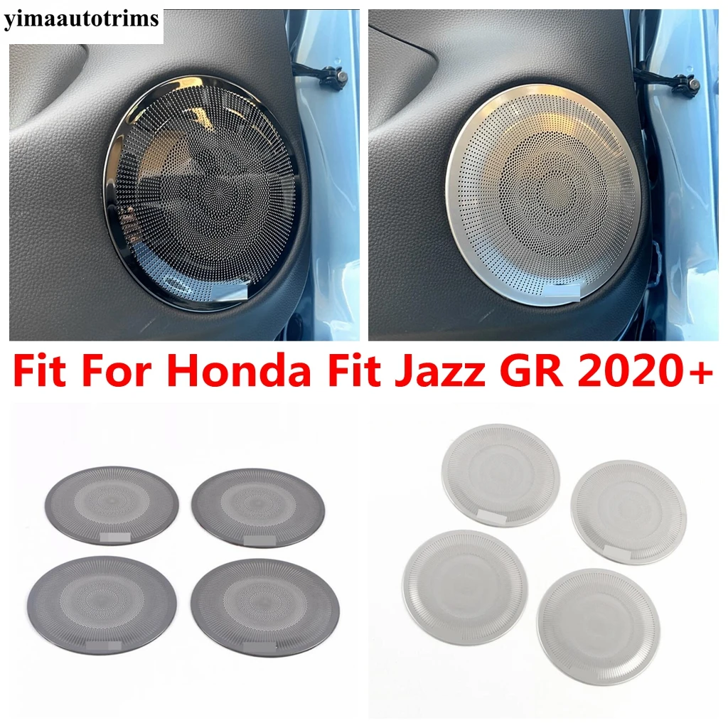 

Audio Loud Speaker Door Loudspeaker Frame Decor Cover Trim Stainless Steel Interior Accessories For Honda Fit Jazz GR 2020 -2022