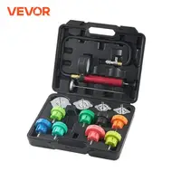 VEVOR Universal Radiator Pressure Tester Kit Manual Pump Color-coded Steel Test Cap Adapters Toolbox For Cars Motorcycles Trucks 1