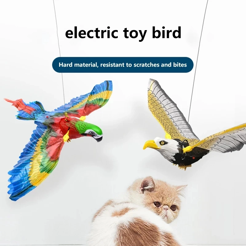 

Simulation Bird Cat Toy Funny Self-hey Hanging Door Automatic Scratch Rope Cat Stick Eagle Cat Interactive Toy Cat Supplies