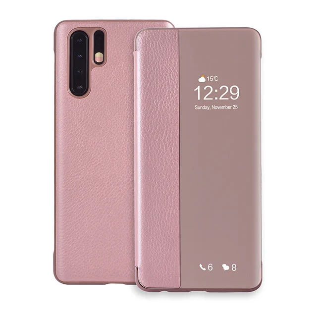 Leather Smart View Flip Cover Phone Case