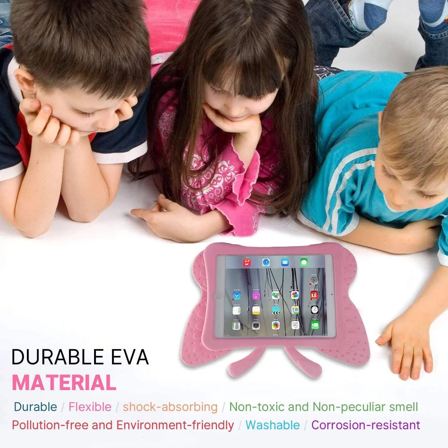Cute Cartoon 3D Butterfly Case for Apple iPad Mini 1 2 3 4 5 EVA Light Weight Kid Proof Case IPad 7/8/9th10th Pro 11 Cover