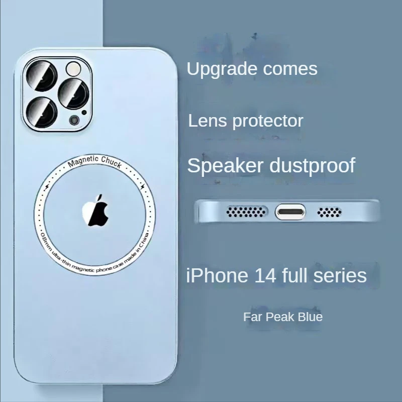 Creative Luxury Magsafe Magnetic Wireless Charging Phone Case Suitable for IPhone 15 14 13 12 11Pro Max Plus Lens All Inclusive
