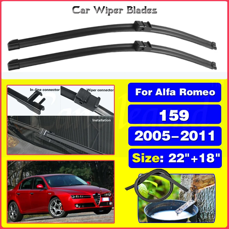 Spazzole Tergicristallo Anteriore Per Alfa Romeo 159 2005 2006 2007 2008 2009 2010 2011 Parabrezza Parabrezza Finestra Anteriore 22 "+ 18"