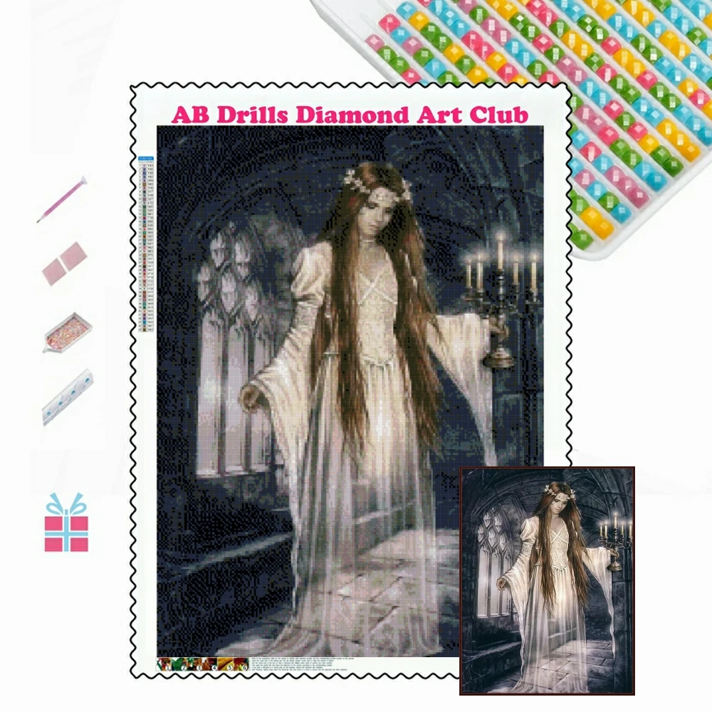 YSCOLOR Diamond Painting 5D Fai Da Te - Gufo Grigio - 30x40 Cm - Kit Completo Con Tela, Diamanti Rotondi E Strumenti - Hobby Creativo Antistress