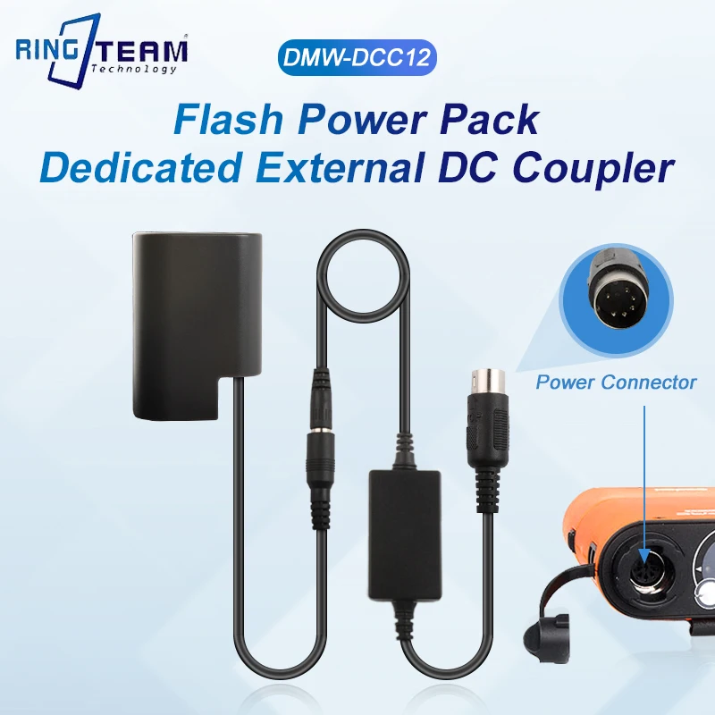 

Внешняя вспышка с интерфейсом питания для кабеля питания постоянного тока 4,0*1,7 мм + искусственная батарея DCC12 для фотоаппарата Panasonic Φ GH5 GH4 GH5