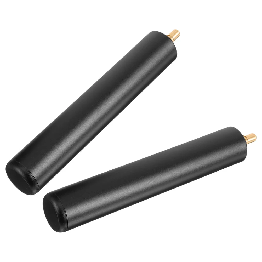2 Pcs Pool Cue Extension Rod Stick American Style Lengthen Aluminum Alloy Lightweight Spiral End Increases