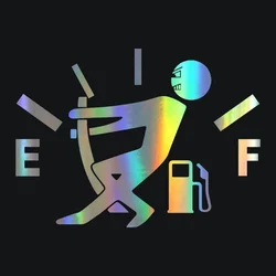 Reflective Fuel Tank Cover Sticker - Humorous Car Decal Accessory (Multicolor)