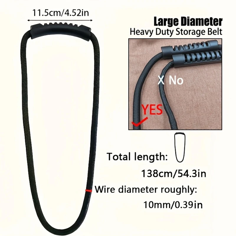 Multi-Purpose Adjustable Storage Strap with Handle - Ideal Organizer for Home, Garage, and Outdoor Accessories
