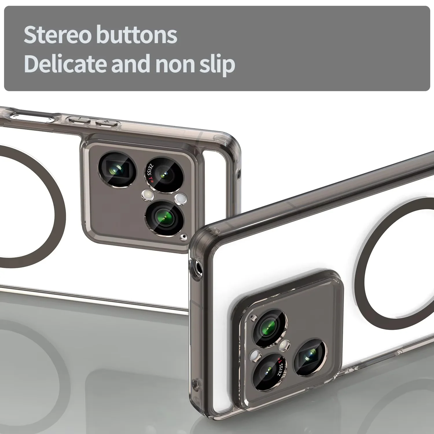 Clear Acrylic Hard Magnetic Shockproof Protective Case with MagSafe Compatibility