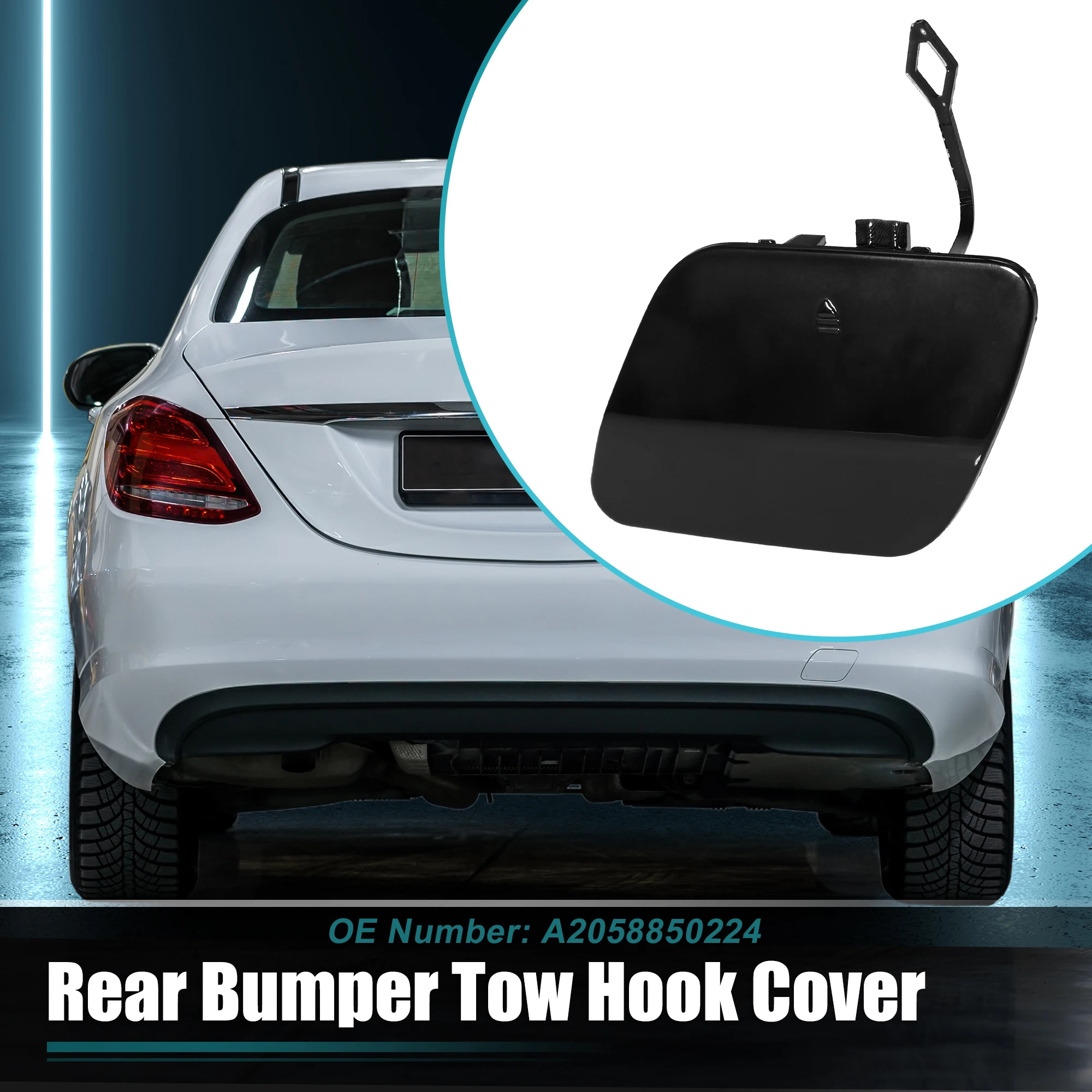 

Буксировочный крючок UXCELL для заднего бампера Mercedes Benz C-Class W205 № A2058850224, черный