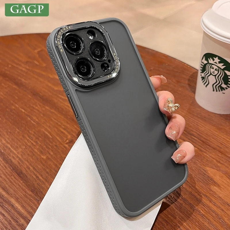 Per Iphone 15 Pro Max Titanium Grey Case Business Slim Matte Antiscivolo Bumper Armor Cover Antiurto Per Iphone 13 14 15 Pro Max