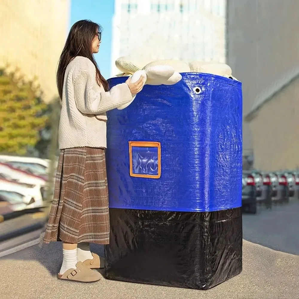 Sacs d'emballage mobiles, sacs de rangement épais, résistants à l'usure, étanches à l'humidité, sacs de transfert de colis, fermeture éclair multifonctionnelle