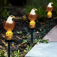 Lampe de pelouse d'aigle en résine solaire, lampe au sol LED extérieure, lampe décorative de Patio, lampes décoratives de pelouse de jardin 5