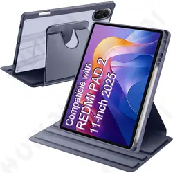 360° Rotating Protective Tablet Case with Pen Holder and Auto Wake/Sleep for Redmi PadSE 8.7 2024 (Purple)