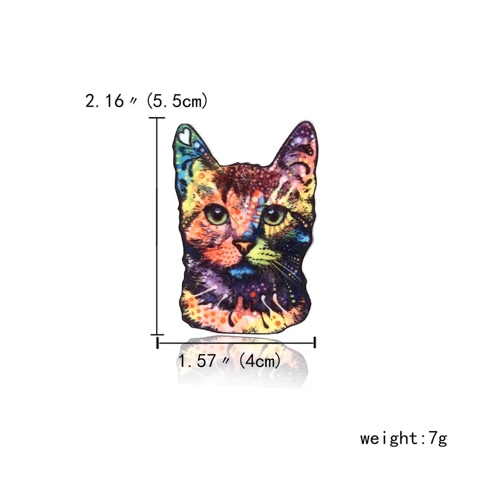 Wild Fashionable Multicolor Elegant Acrylic Sparkling Cat Brooch For Women Women's Jewelry Popular Fashion Versatile Rhinestone 3