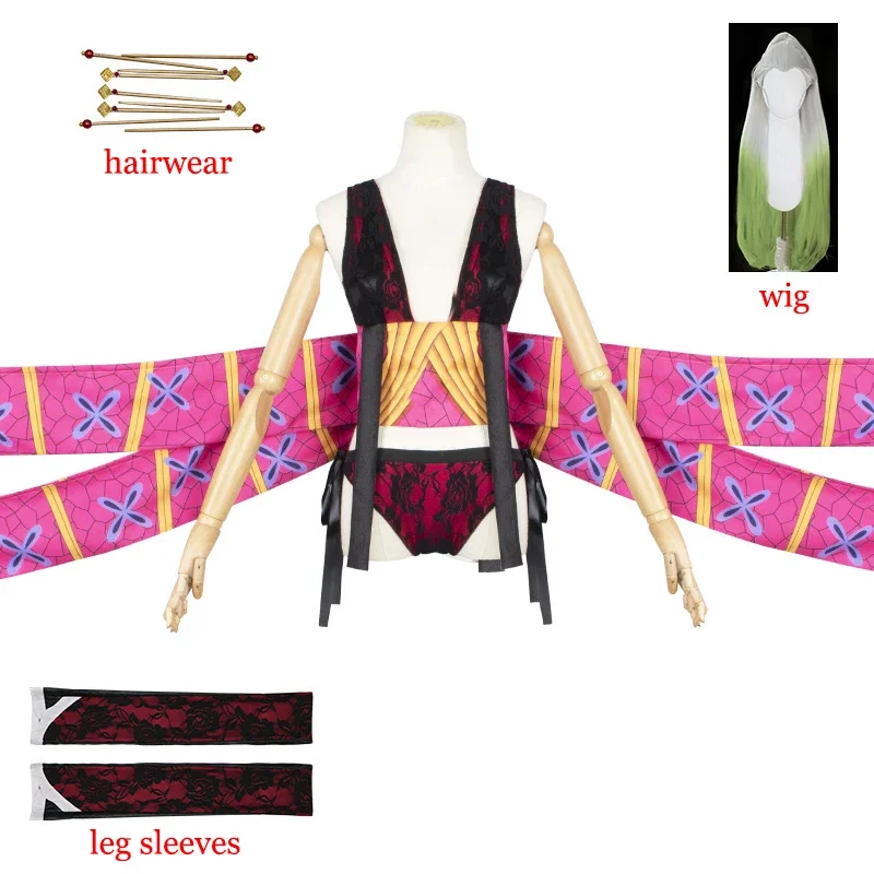 Anime Demon Slayer Season 2 Entertainment District Arc Daki Cosplay Costume Wig Headwear Girls Women Sexy Uniform