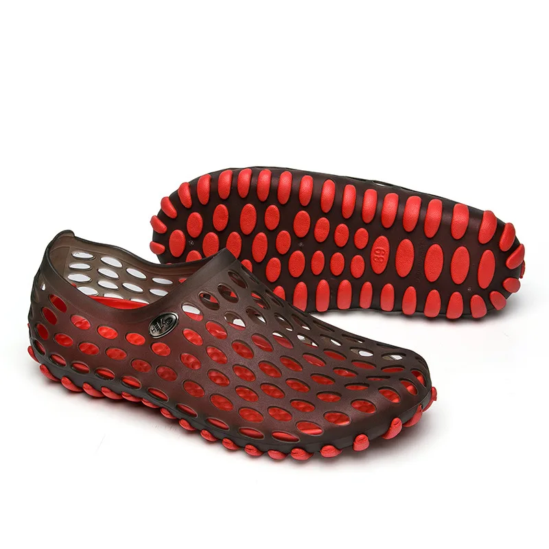 New Summer Men And Women Beach Sandals Garden Hole Shoes Couple Water Sports Quick Dry Shoes Wading Shoes 35-45#