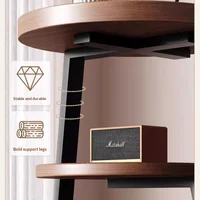 Table de chevet moderne en bois, meuble de chambre à coucher, 2 tiroirs, rangement, espace de charge USB, meuble de chambre à coucher gain de place 3