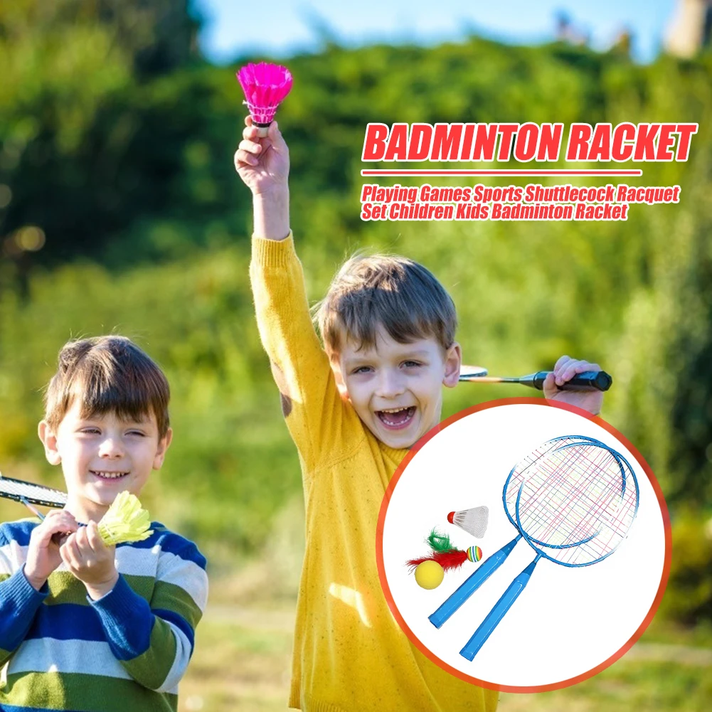 Casual Playing Games Sports for Children Kids Badminton Racket with Shuttlecock 