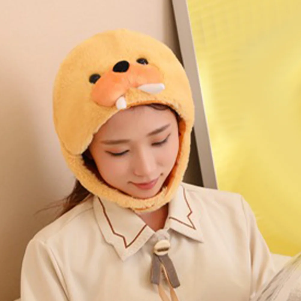 

Novelty Plush Elephant Seal Cap Hat Party Costume Photo Prop Cosplay Animal Hat Plush Hat Cap for Party