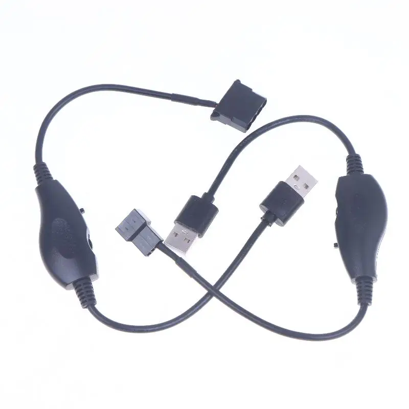 11 W (watts) USB To 4Pin PWM 5V To 12V Boost Line Fan Power Adapter Connector Converter Cable With Adjust Switch